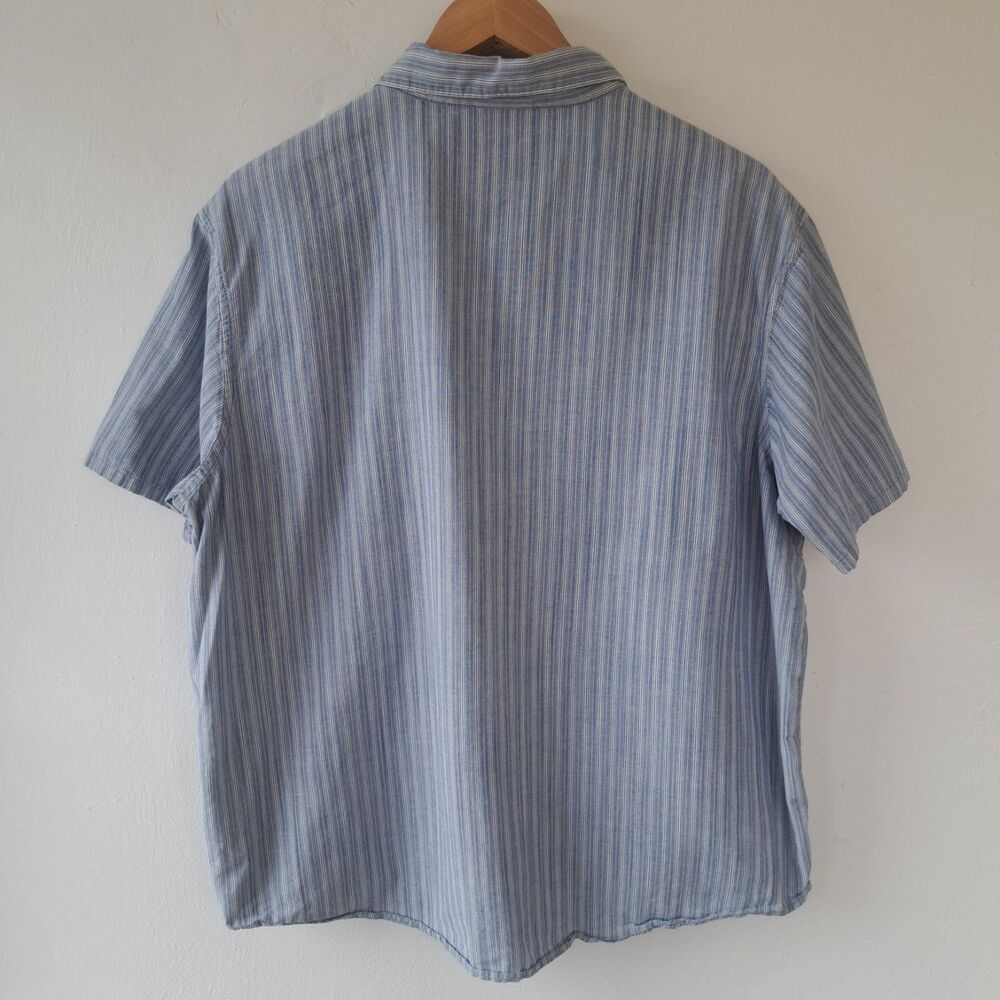 Patagonia Dress Shirt Mens XL Blue Organic Cotton Short Sleeve Button Up Top - Picture 5 of 7